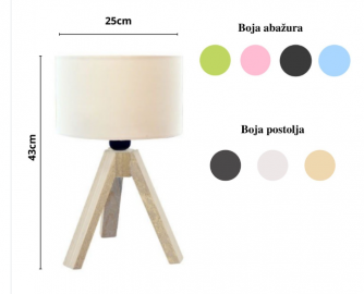 1373 STONA LAMPA 92 CRNO POSTOLJE ZELENA